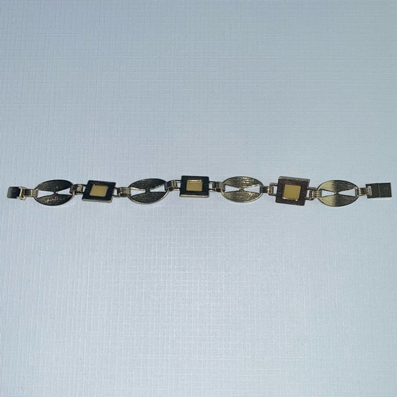 NWOT Jewelmint Art Deco Gold Tone Link Bracelet - Picture 4 of 9